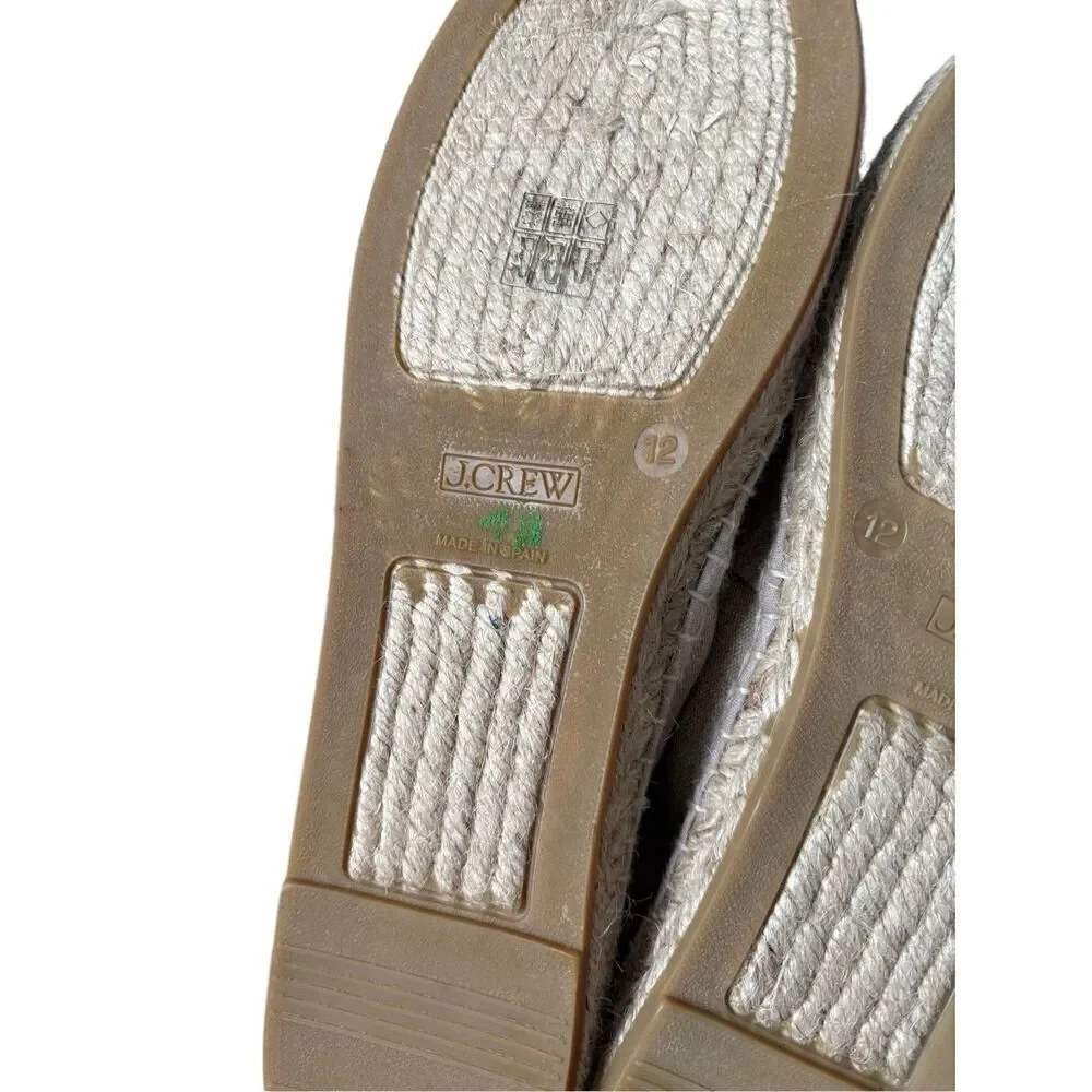 J.Crew cap toe espadrilles‎ linen size 12
